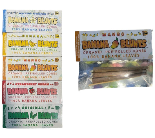 BANANA BLUNTS | CONOS PRELIADOS ORGÁNICOS SABOR DUTCH CREAM
