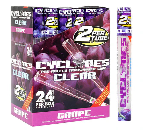 Cyclones | Pre Rolled Transparent Cones Clear Celulosa 2Pack