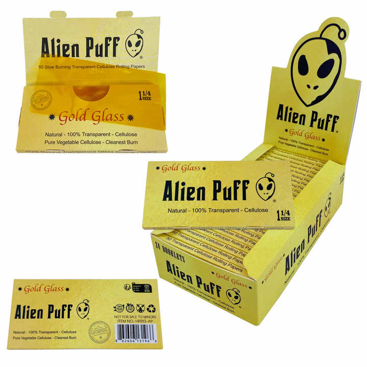 Alien Puff | Gold Glass Transparentes Celulosa