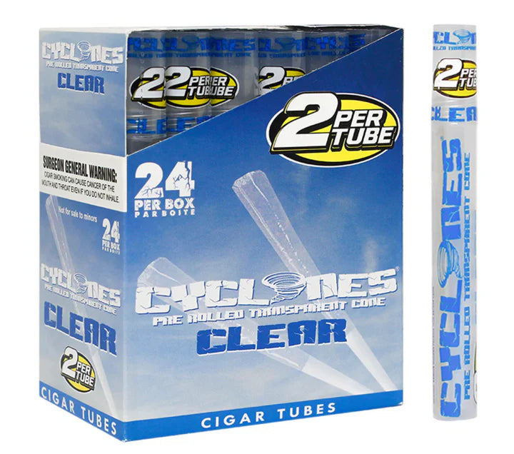 Cyclones | Pre Rolled Transparent Cones Clear Celulosa 2Pack