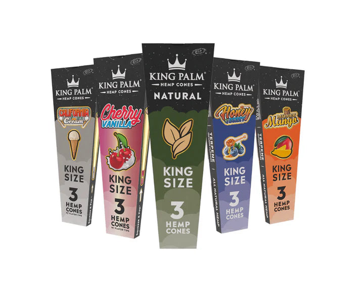 King Palm | King Size Hemp Cones 3pz