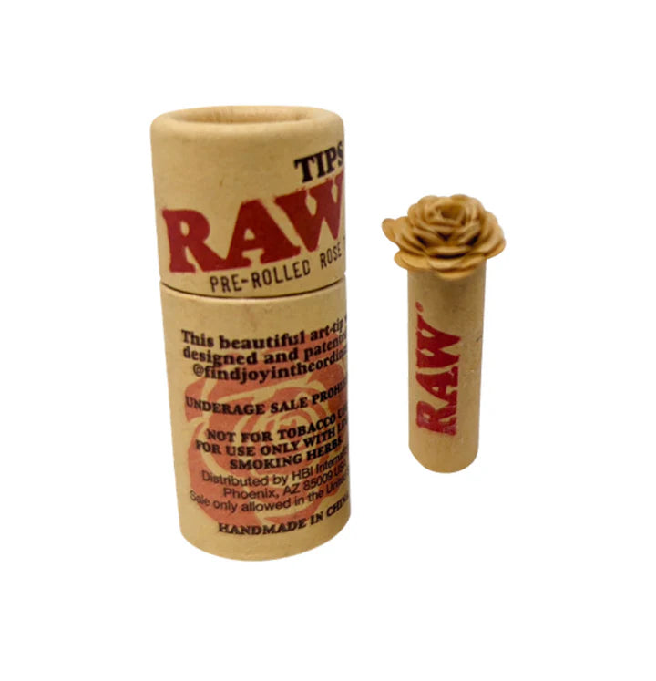 RAW PREROLLED ROSE TIPS